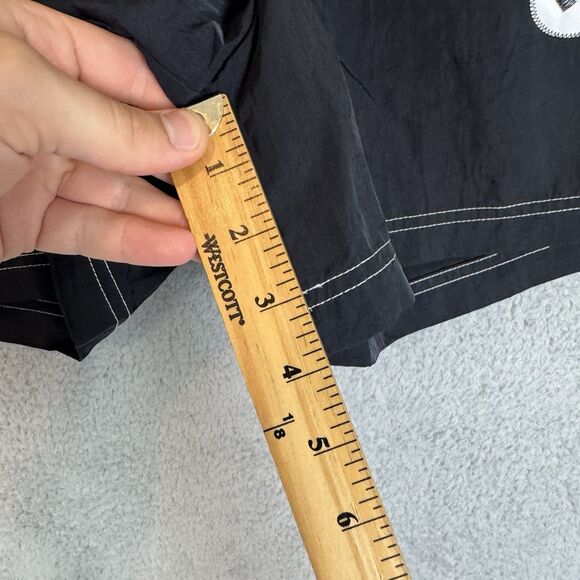 Nike Shorts Women's S‎ Black Swoosh Woven Easy Elastic Waist Nylon - Picture 3 of 7